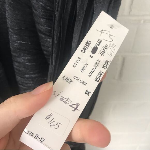 NWT Nicole Miller Sample Black Drape Formal Cocktail Dress Size 4 - Picture 9 of 15